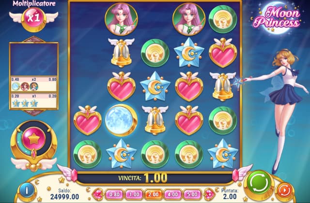 Cách chơi Moon Princess 100 slot khi quay